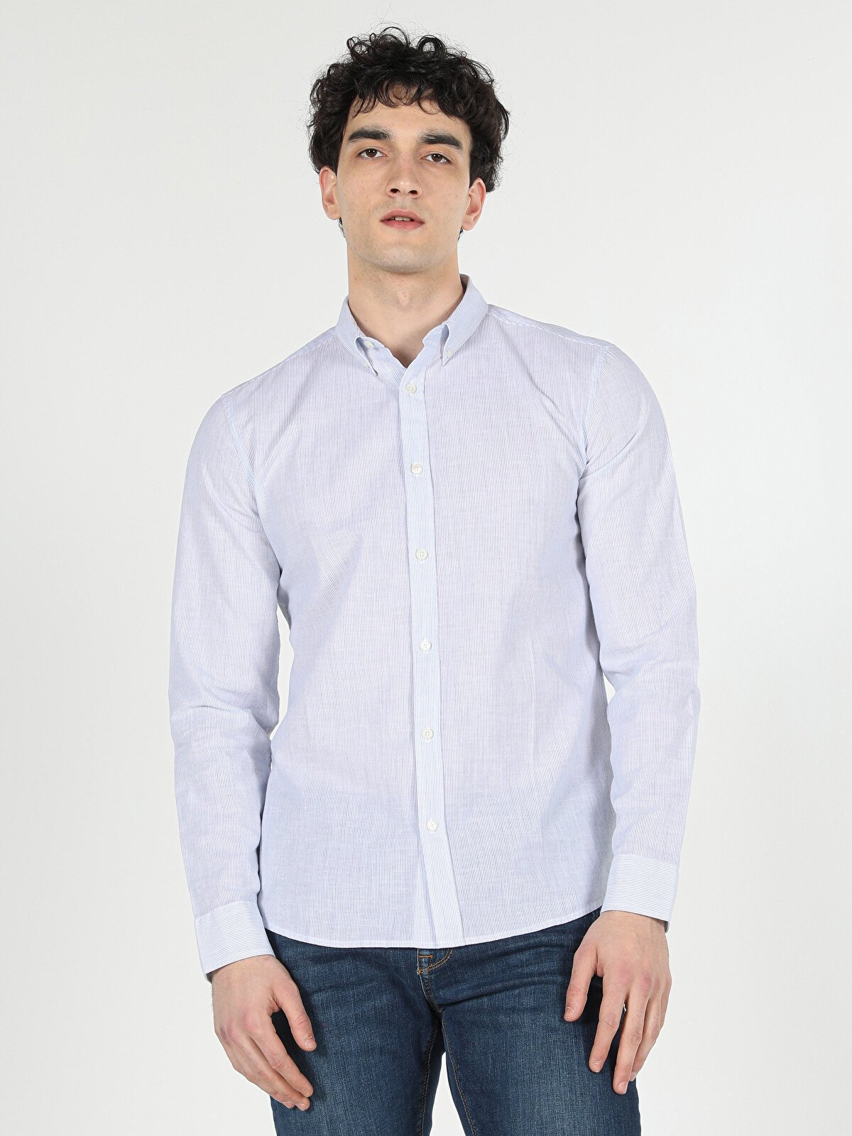 

Рубашка мужская Colin's CL1057801_Q1.V1 голубая 2XL, Голубой, CL1057801_Q1.V1