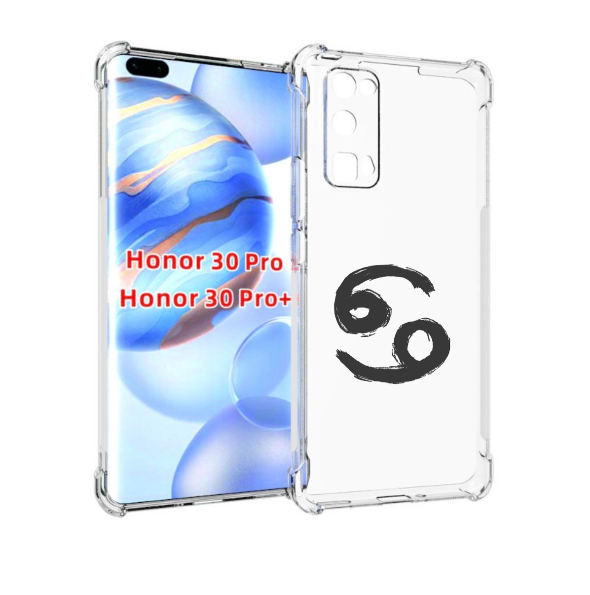 

Чехол бампер MyPads знак-зодиака-рак-6 для Honor 30 Pro, Прозрачный, Tocco