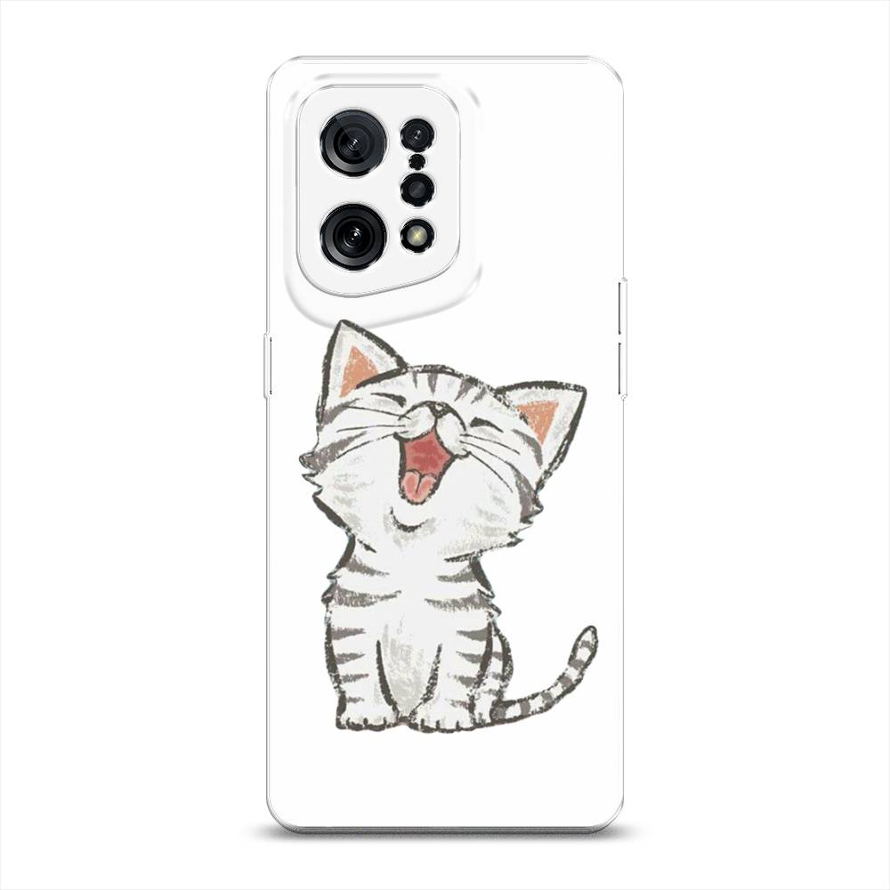 

Чехол Awog на Oppo Find X5 "Котенок рисованный", Разноцветный, 259750-1