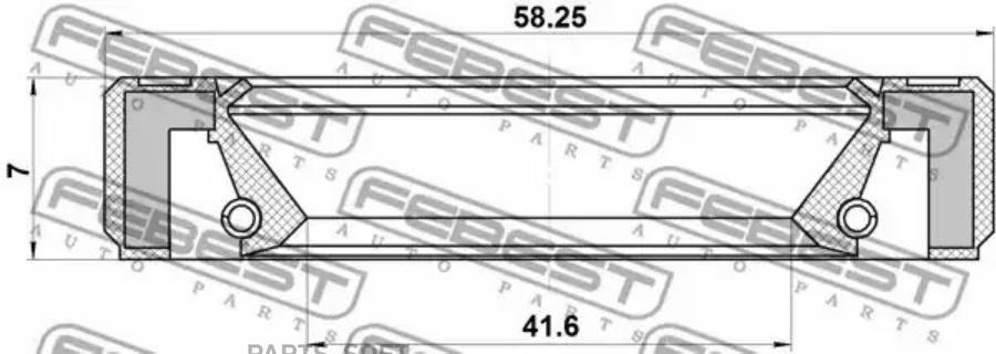 

FEBECT 95GBY43580707R 95GBY-43580707R_сальник привода!\ Acura RDX 07>