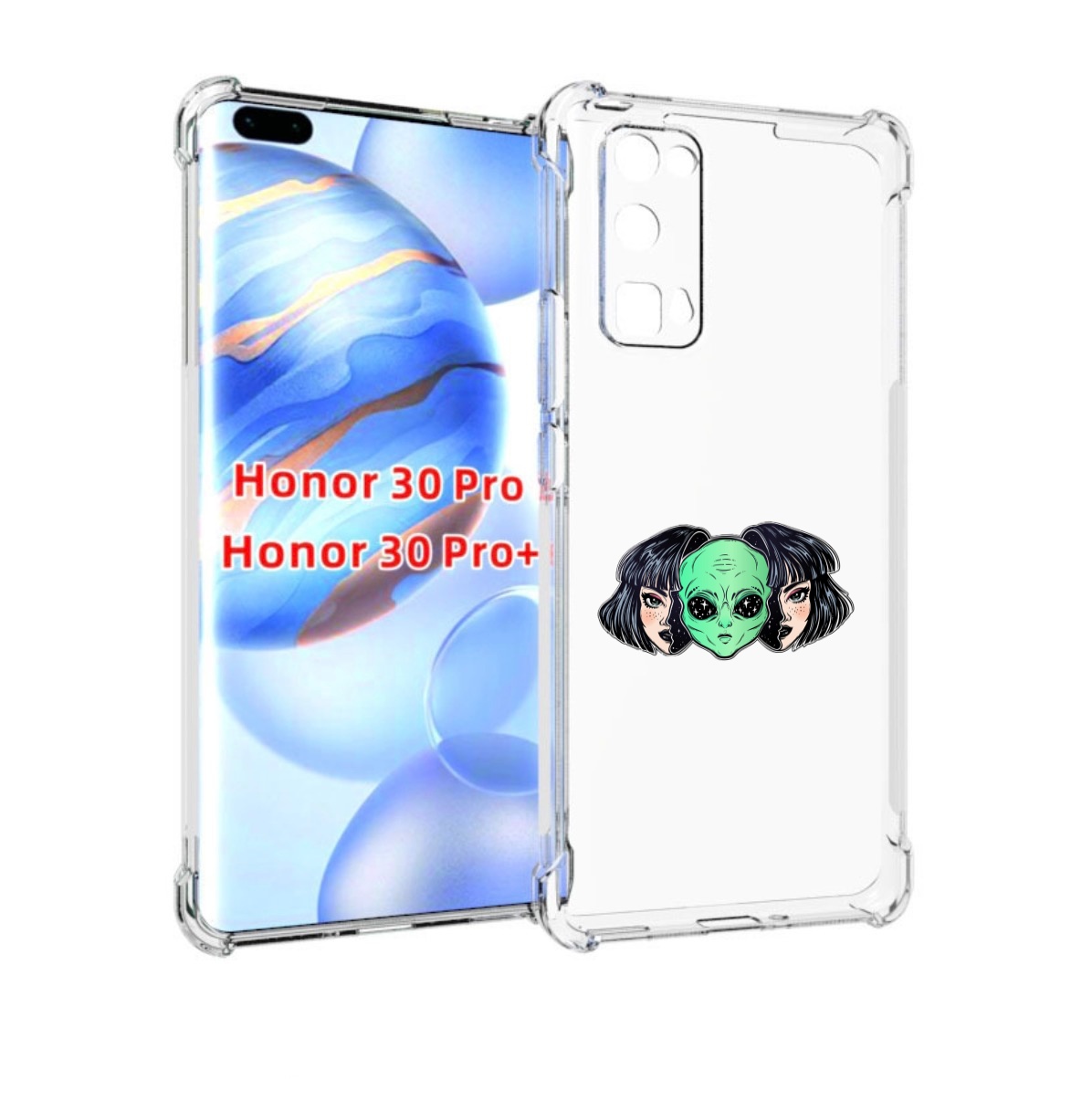 

Чехол бампер MyPads инопланетянин в девочке женский для Huawei H, Прозрачный, Tocco