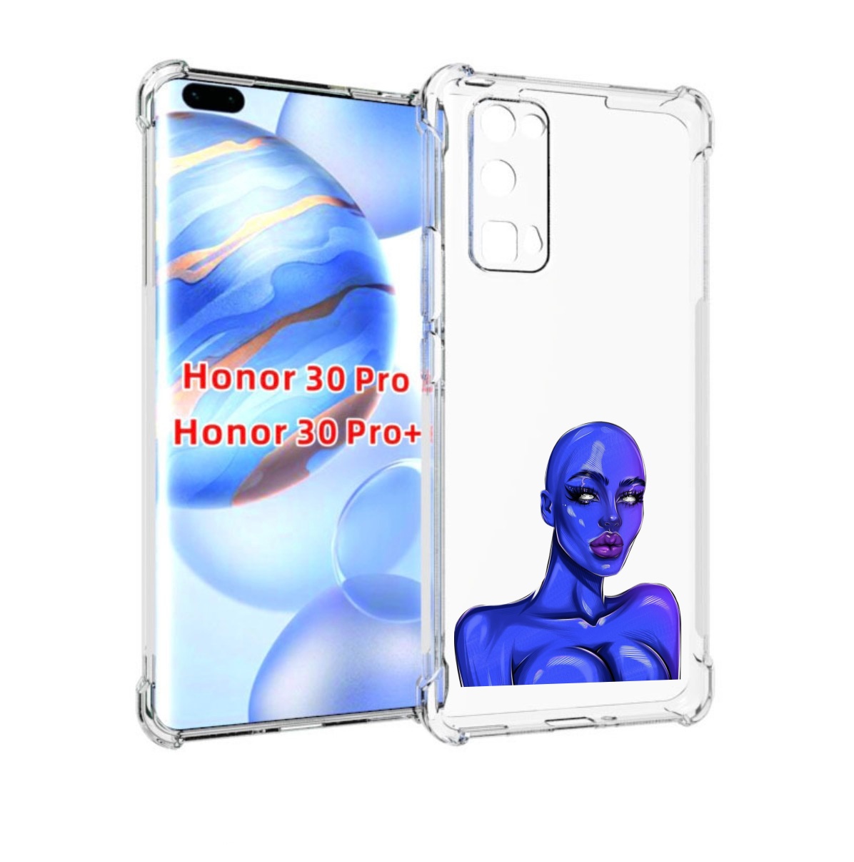 

Чехол бампер MyPads инопланетянка для Honor 30 Pro, Прозрачный, Tocco