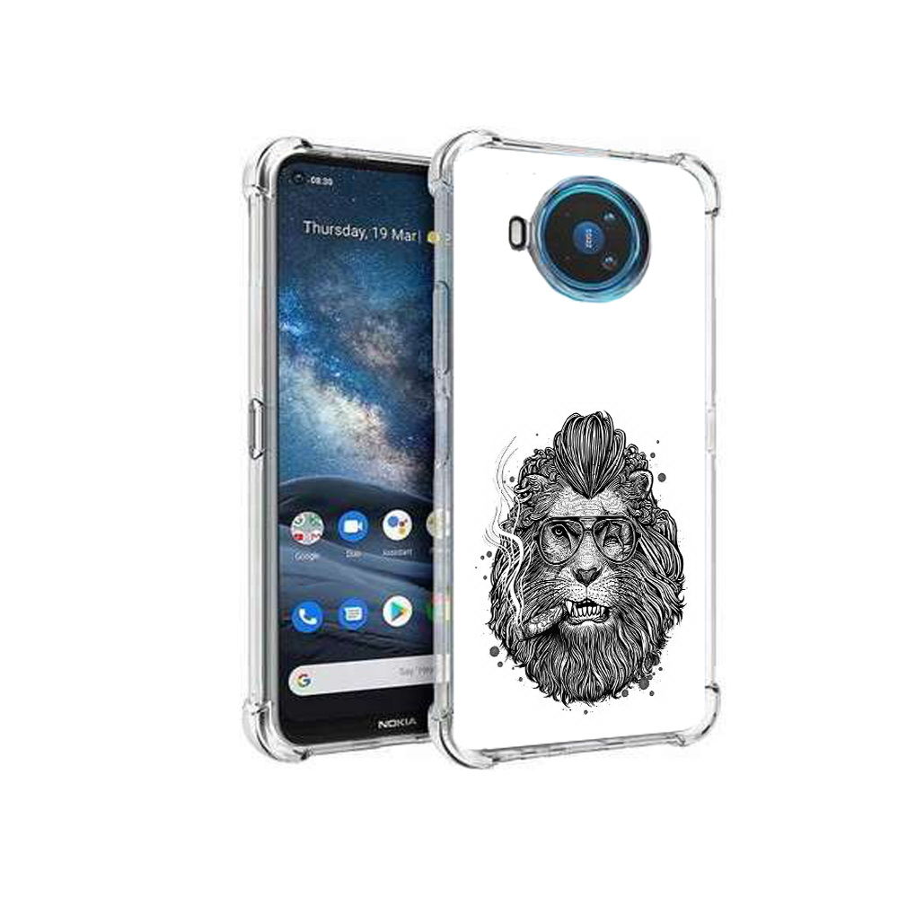 

Чехол MyPads Tocco для Nokia X100 курящий лев (PT227057.109.432), Прозрачный, Tocco