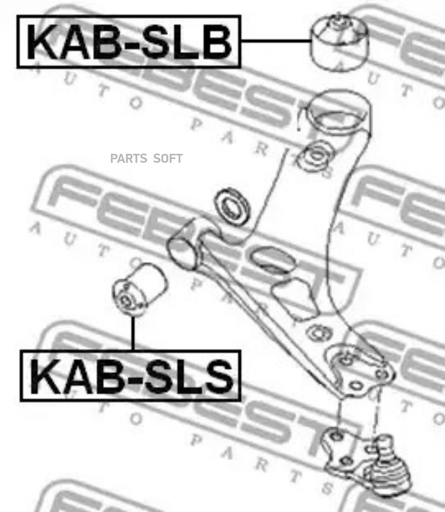 

FEBECT KABSLS Сайлентблок передний рычага подвески | перед прав/лев |