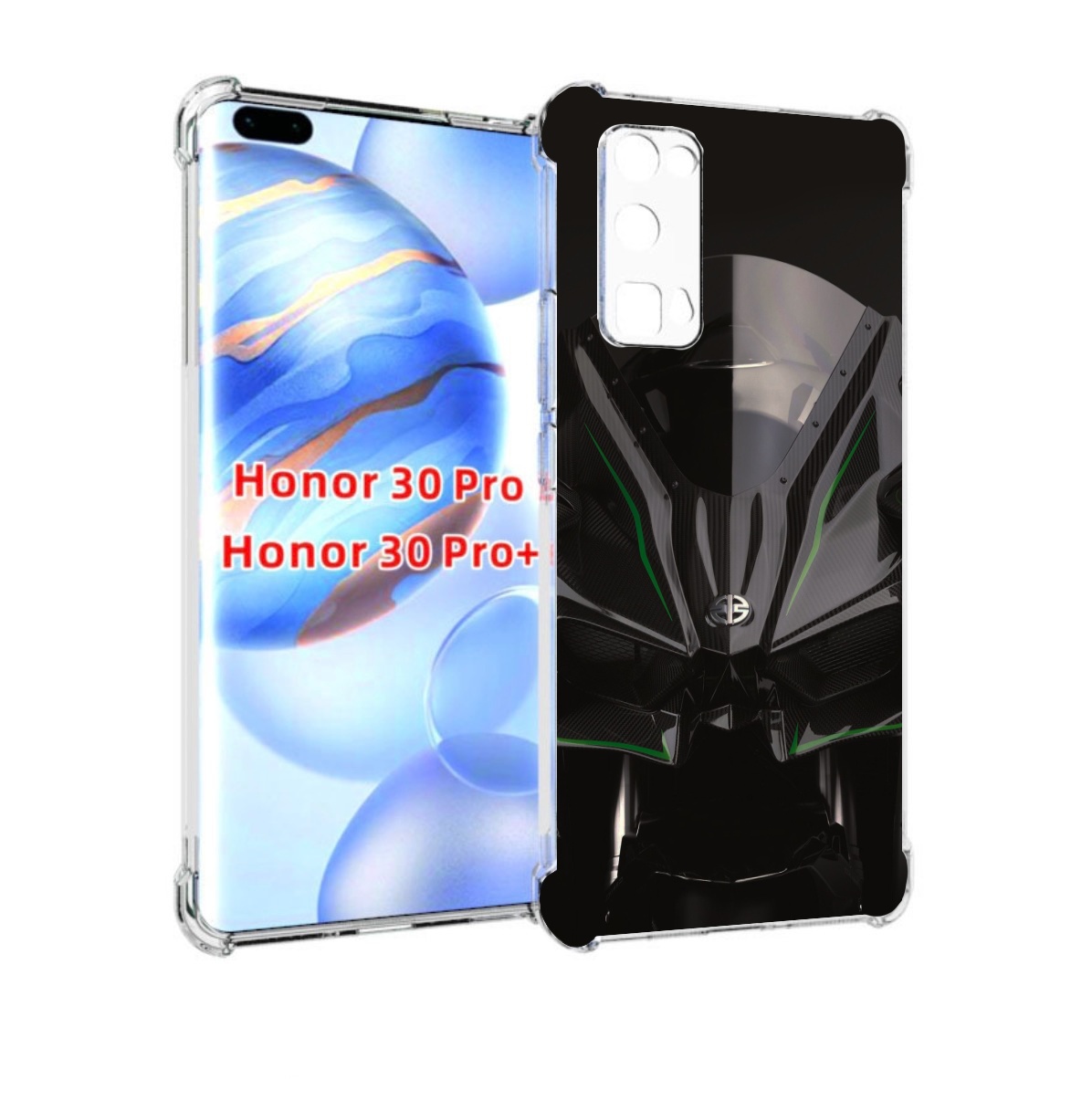 

Чехол бампер MyPads кавасаки мото для Honor 30 Pro, Прозрачный, Tocco