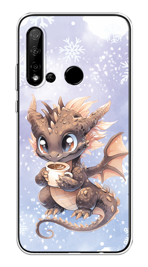 

Чехол Awog на Huawei P20 Lite 2019/Nova 5i "Дракончик с кружкой тёмный", Бежевый;розовый;серый, 69850-1