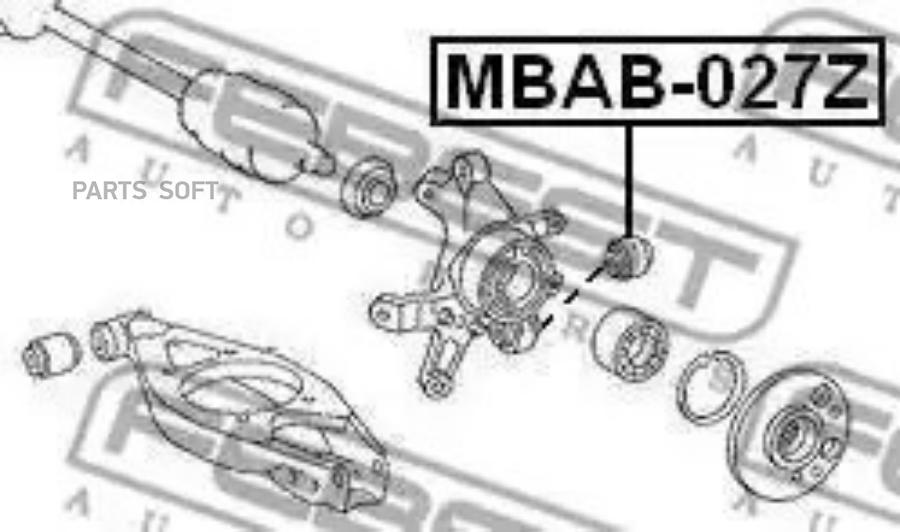 

FEBECT MBAB027Z MBAB-027Z_сайлентблок рычага плав.!\ MB W124-W210 85>