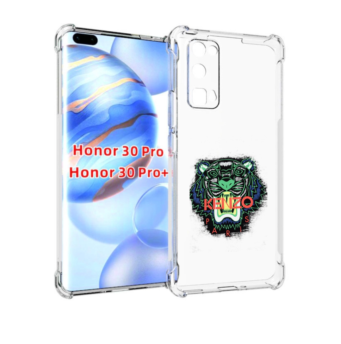 

Чехол бампер MyPads кинзо для Honor 30 Pro, Прозрачный, Tocco