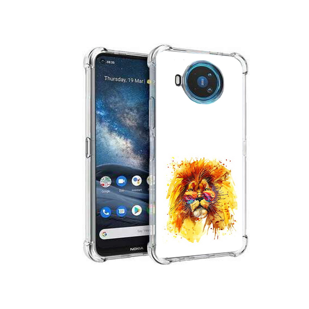 

Чехол MyPads Tocco для Nokia X100 лев в очках (PT227057.109.436), Прозрачный, Tocco