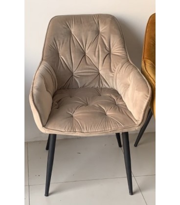 

Стул TROY BLUVEL-40 BEIGE, велюр/ черный каркас