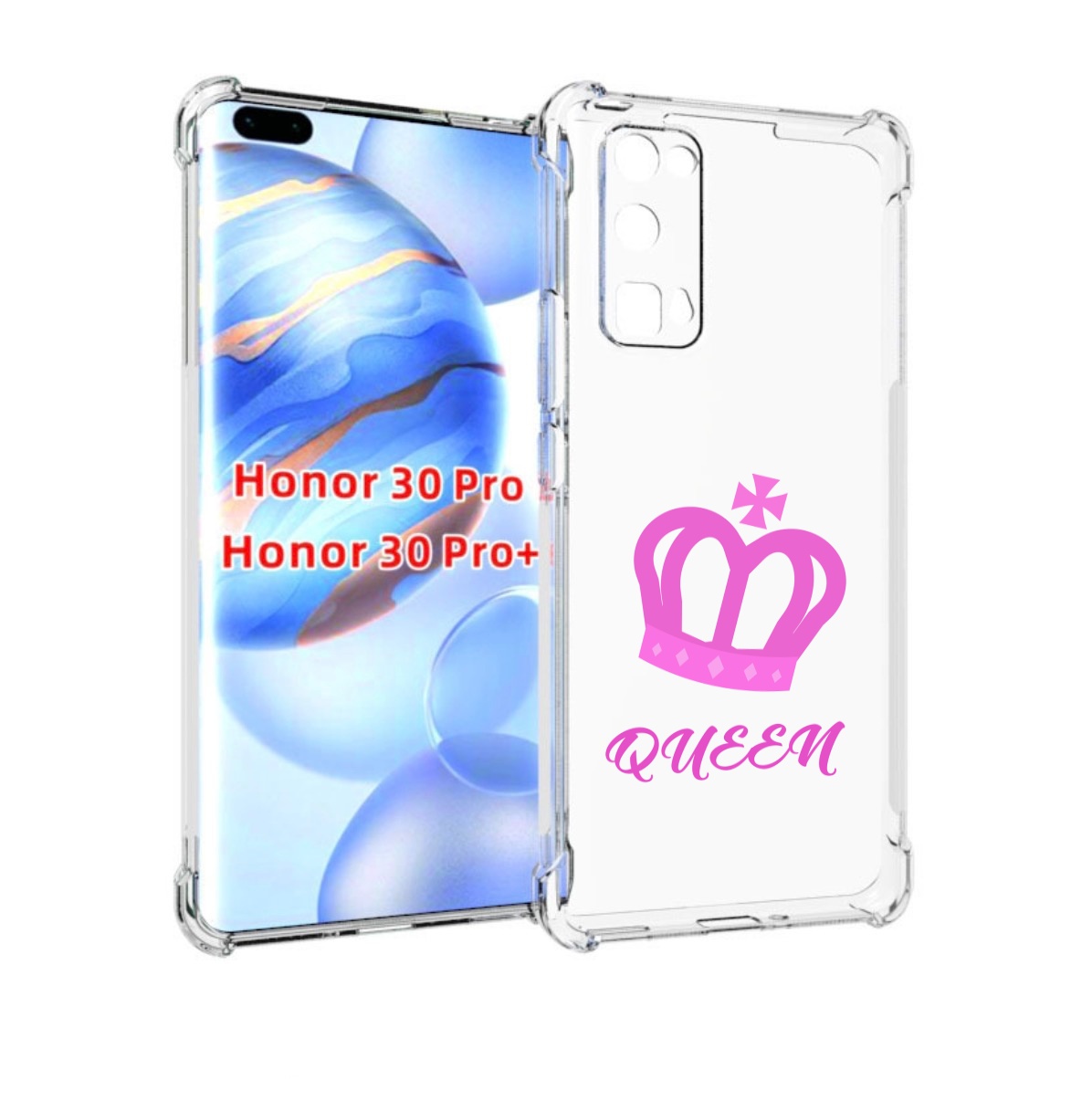 

Чехол бампер MyPads корона-королевы-розовый для Honor 30, Прозрачный, Tocco