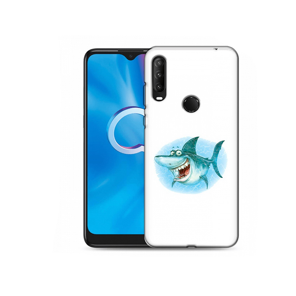 

Чехол MyPads Tocco для Alcatel 1S (2020) 5028Y веселая акула (PT145668.665.261), Прозрачный, Tocco