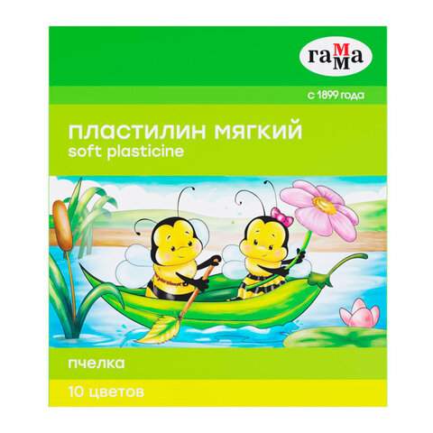 

Пластилин восковый Гамма арт. 103614, 10 цв. х 5 уп.