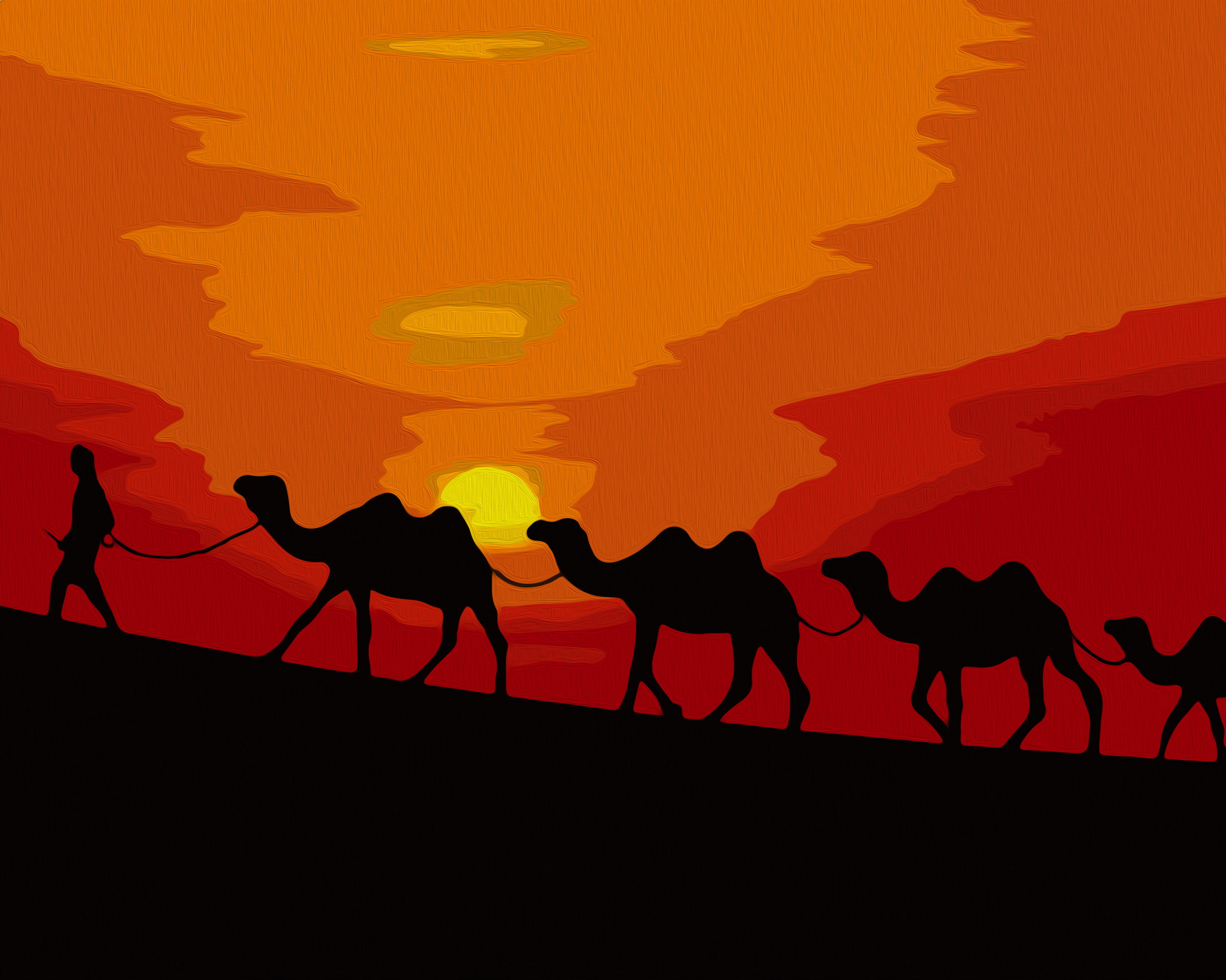 Караван солнца. Верблюды Караван. Караван верблюдов на закате. Караван верблюдов в пустыне. Верблюды в пустыне на закате.