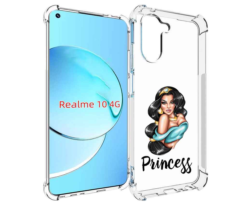 

Чехол MyPads Принцесса-Жасмин женский для Realme 10, Прозрачный, Tocco