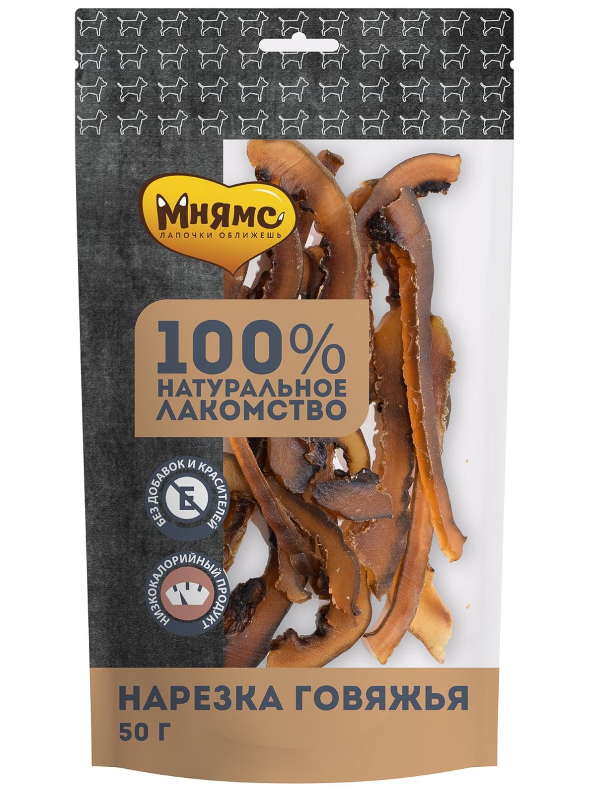 

Лакомство для собак Мнямс Нарезка говяжья, 50 г