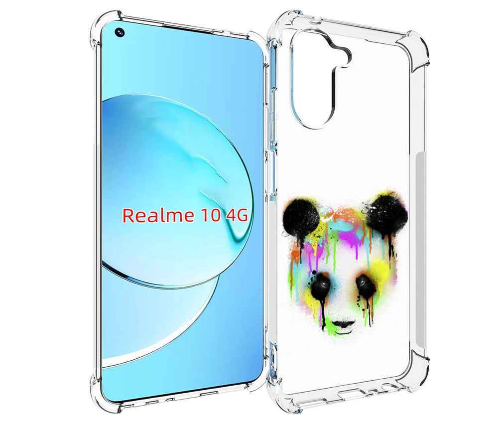 

Чехол MyPads Радужная панда для Realme 10, Прозрачный, Tocco