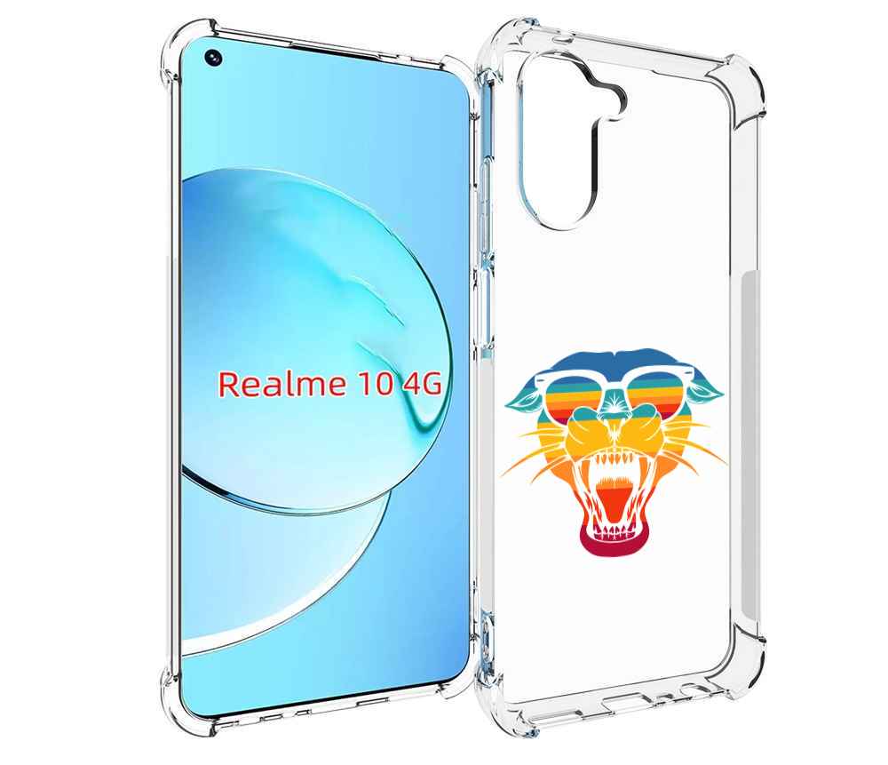 

Чехол MyPads Радужная-пантера для Realme 10, Прозрачный, Tocco