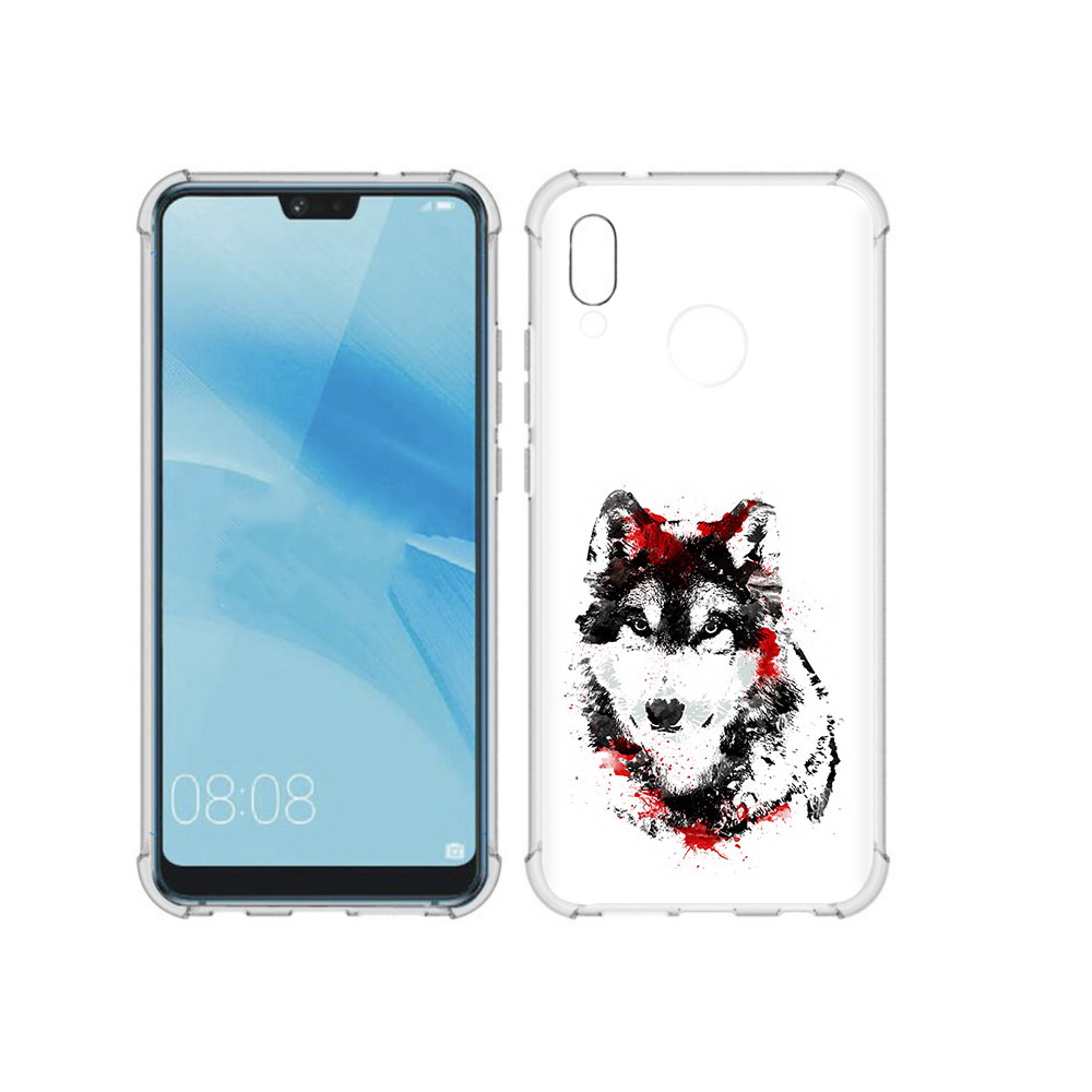 

Чехол MyPads Tocco для Huawei P20 Lite кровавый волк (PT130405.51.416), Прозрачный, Tocco