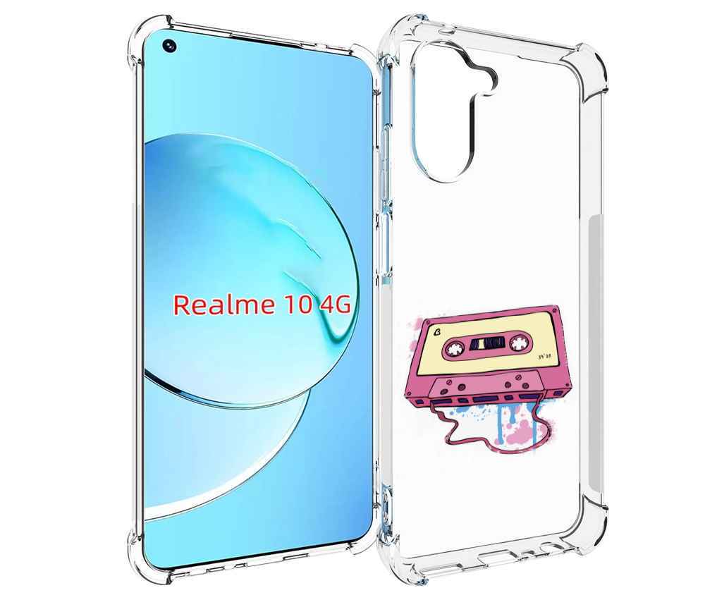 

Чехол MyPads Розовая кассета для Realme 10, Прозрачный, Tocco