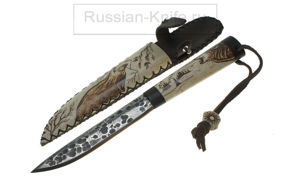 

Нож Якут (сталь 9ХС), рог лося