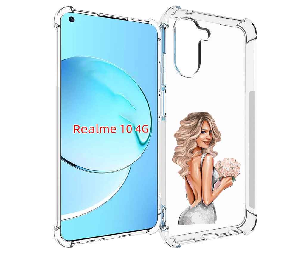 

Чехол MyPads Роскошное-платье женский для Realme 10, Прозрачный, Tocco