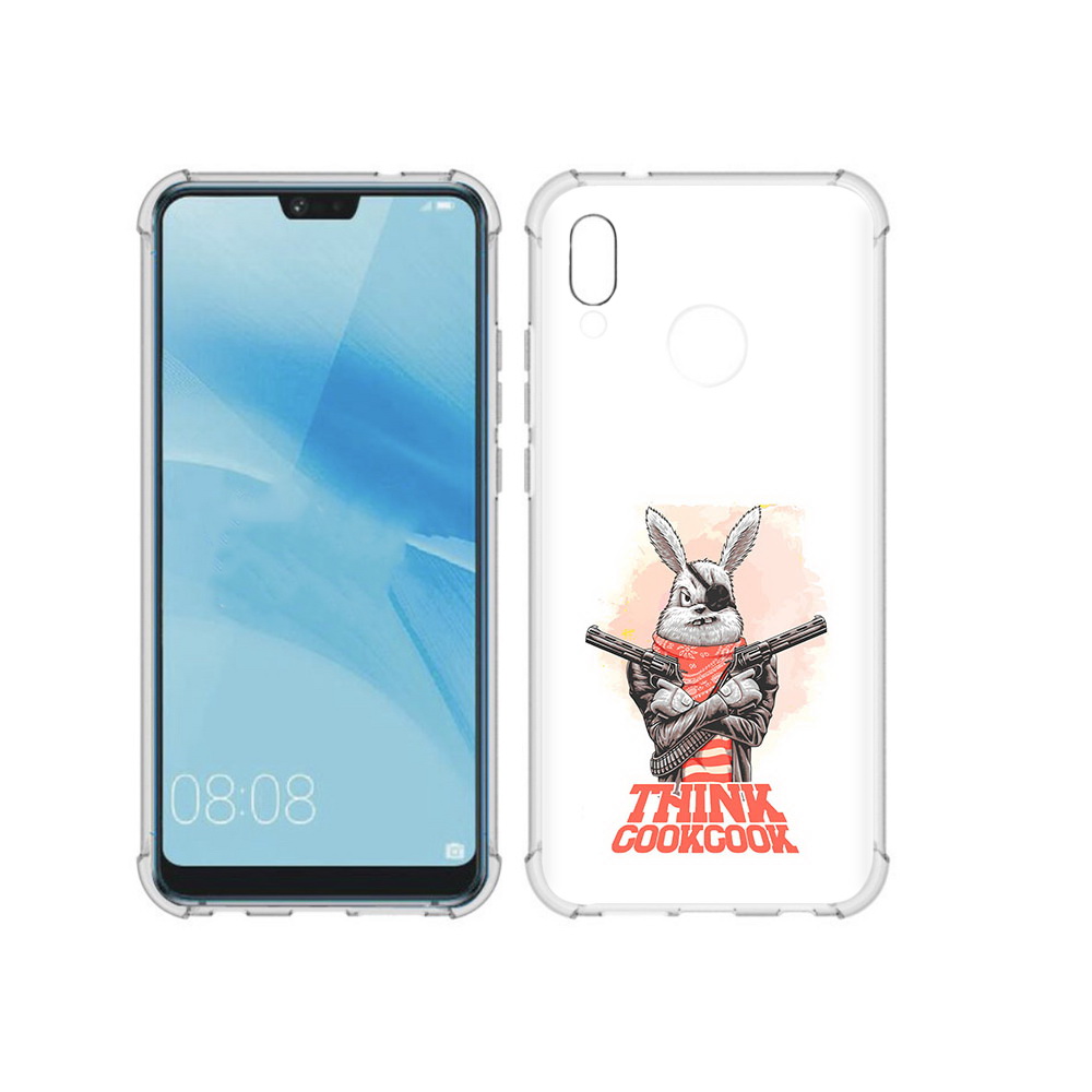 

Чехол MyPads Tocco для Huawei P20 Lite кролик пират (PT130405.51.419), Прозрачный, Tocco