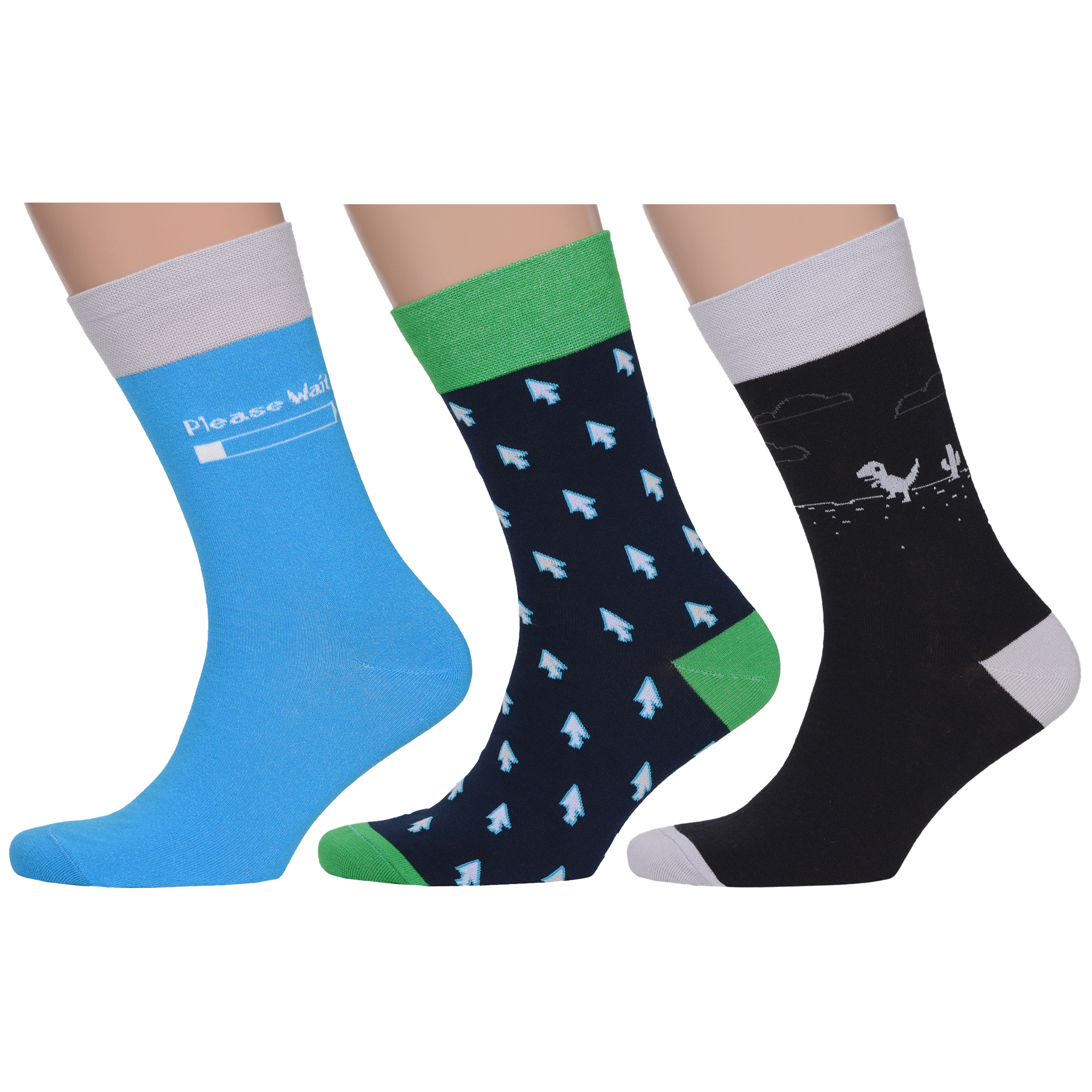 Комплект носков мужских MoscowSocksClub msk3-М26 разноцветных 27