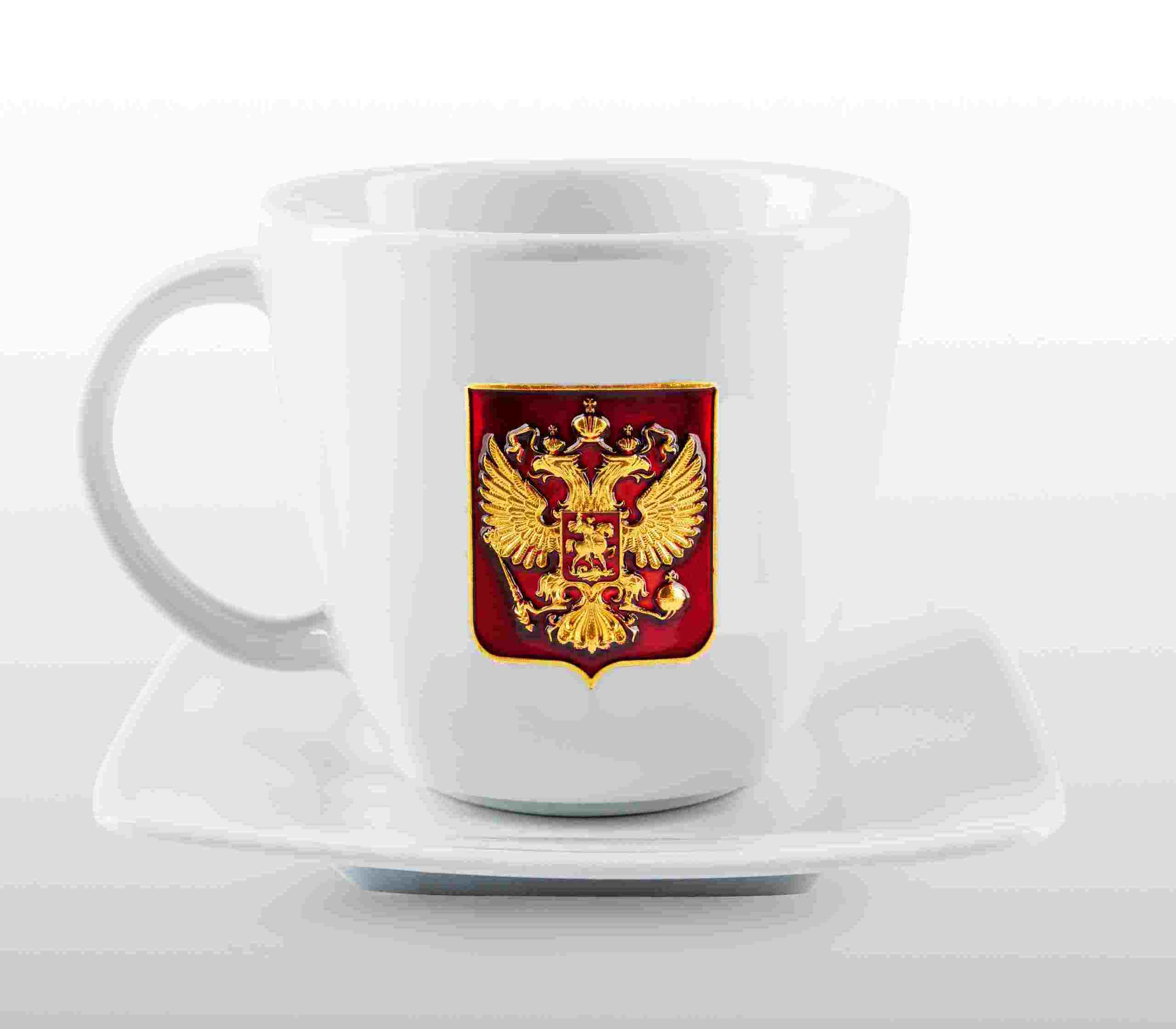 

Подарочная чайная пара Герб РФ
