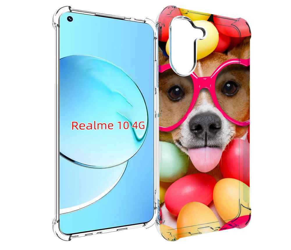 

Чехол MyPads Собака-в-яйцах для Realme 10, Прозрачный, Tocco
