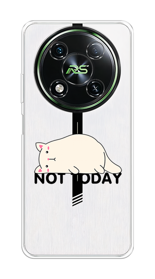 

Чехол на Itel RS4 "Cat not today", Белый;розовый;черный, 3202150-1