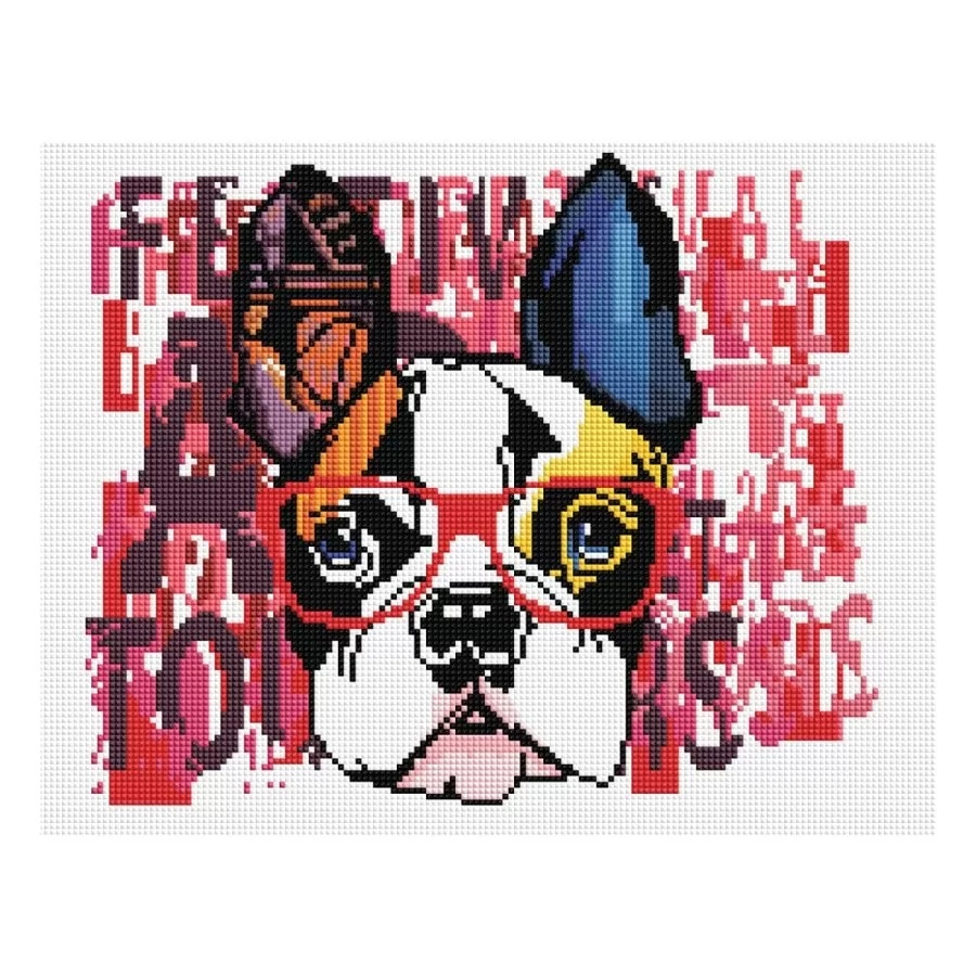 

Алмазная мозаика Три Совы Стильный бульдог 30 х 40 см