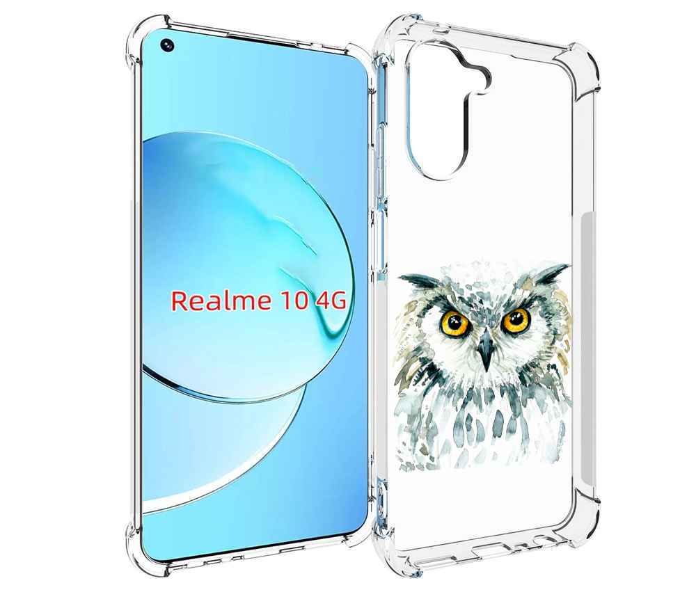 

Чехол MyPads Серьезная сова для Realme 10, Прозрачный, Tocco