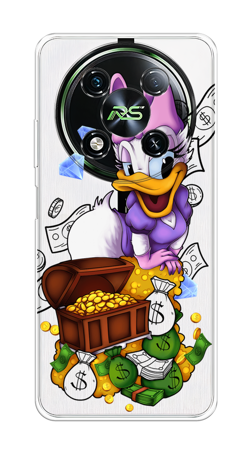 

Чехол на Itel RS4 "Rich Daisy Duck", Коричневый;белый;фиолетовый, 3202150-1