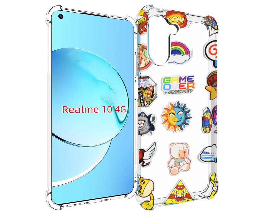 

Чехол MyPads Стикеры для Realme 10, Прозрачный, Tocco