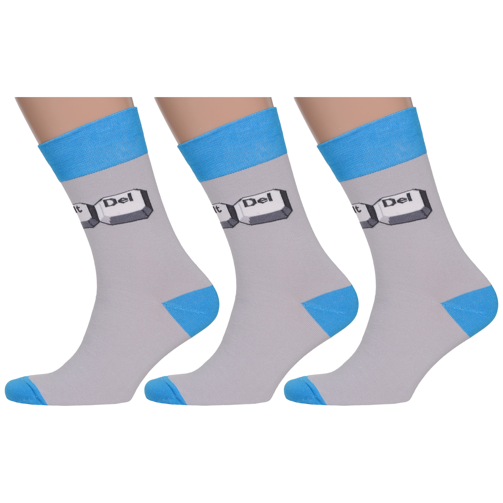 

Комплект носков мужских MoscowSocksClub msk3-М26 серых 25, Серый, msk3-М26