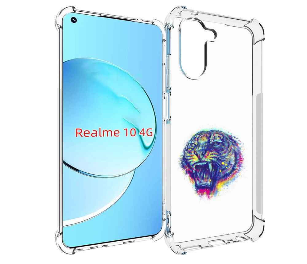 

Чехол MyPads Тигр 2 для Realme 10, Прозрачный, Tocco