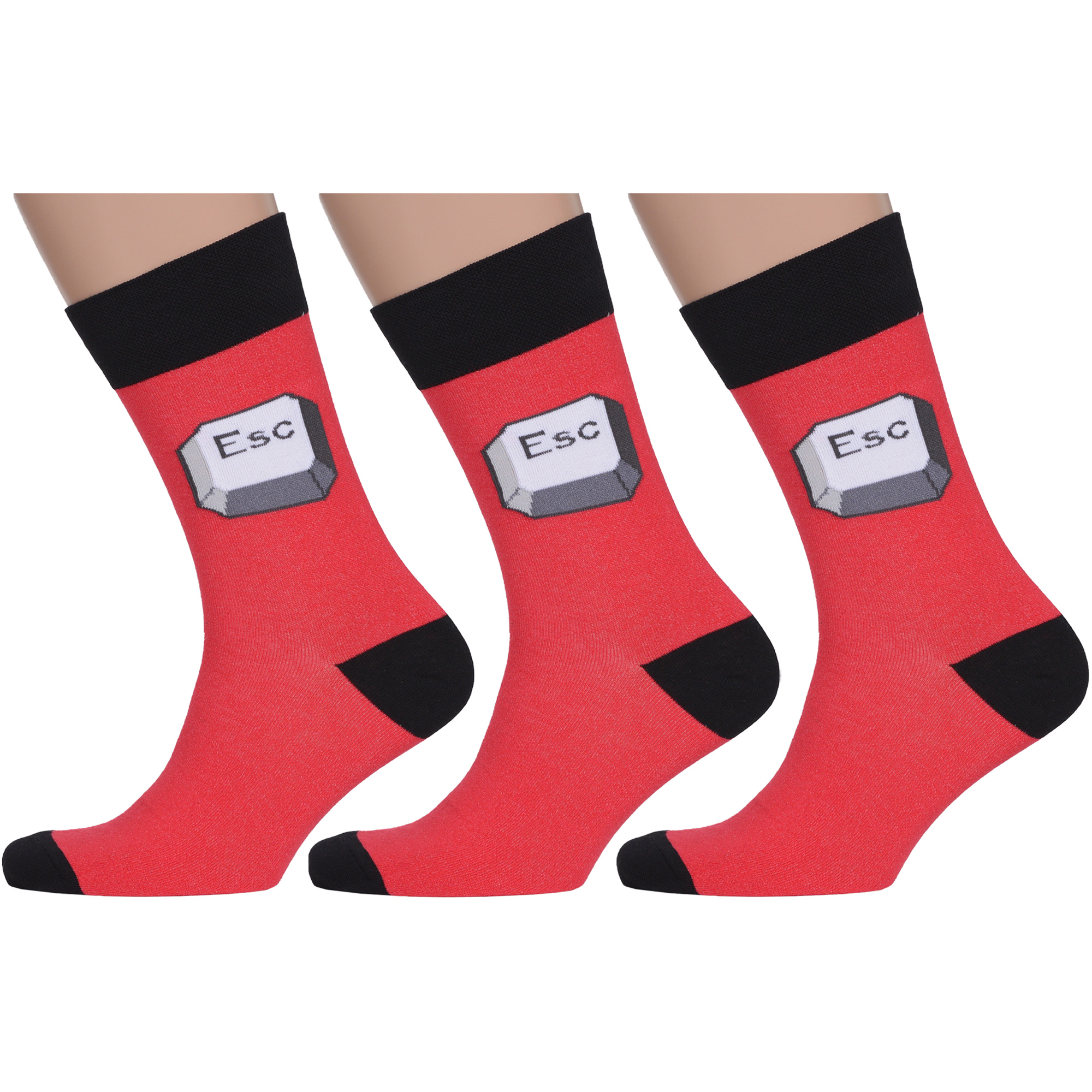 

Комплект носков мужских MoscowSocksClub msk3-М26 красных 29, Красный, msk3-М26