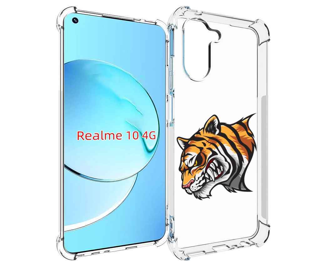 

Чехол MyPads Тигр для Realme 10, Прозрачный, Tocco