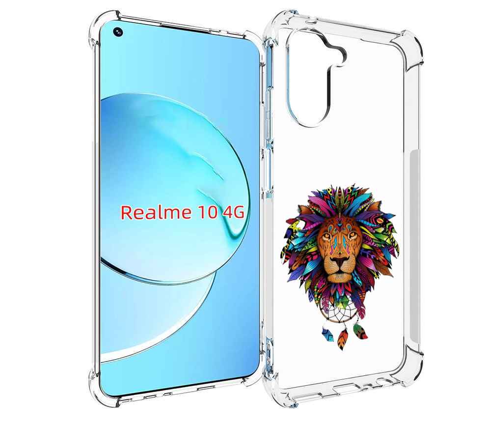 

Чехол MyPads Тотемный Лев для Realme 10, Прозрачный, Tocco