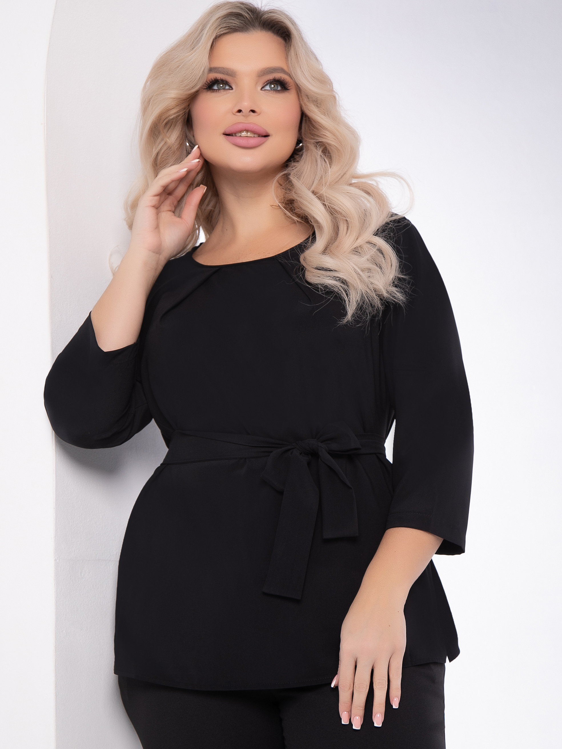 

Блуза женская LT Collection Прайм-тайм черная 44 RU, Черный, Прайм-тайм