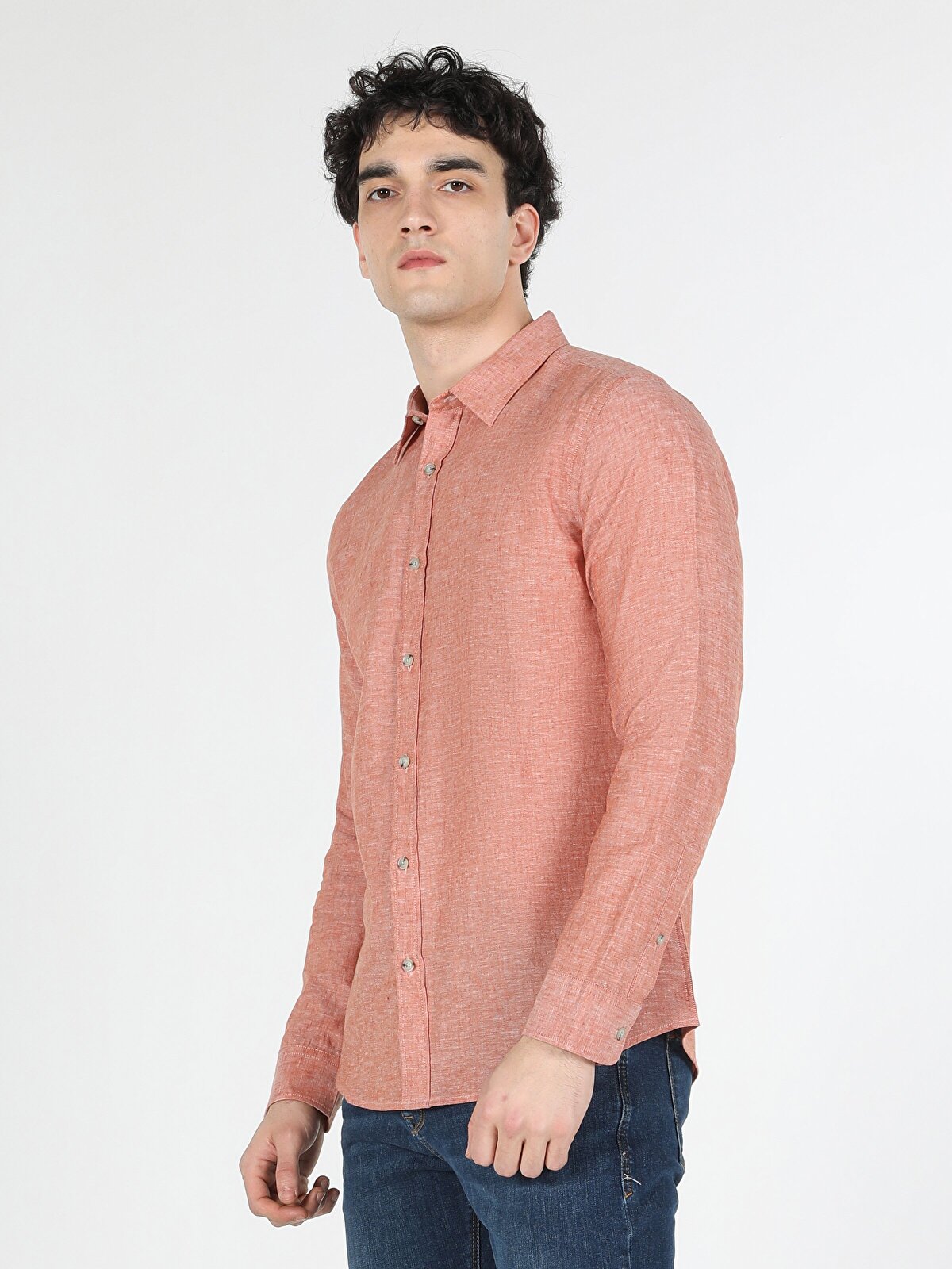 Рубашка мужская Colins CL1041771_Q1.V1 оранжевая XL