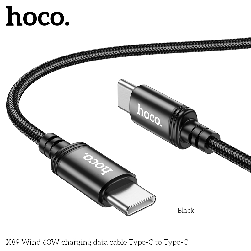 

Кабель USB Type-C-USB Type-C Hoco x89typec-typec 1м черный, x89typec-typec