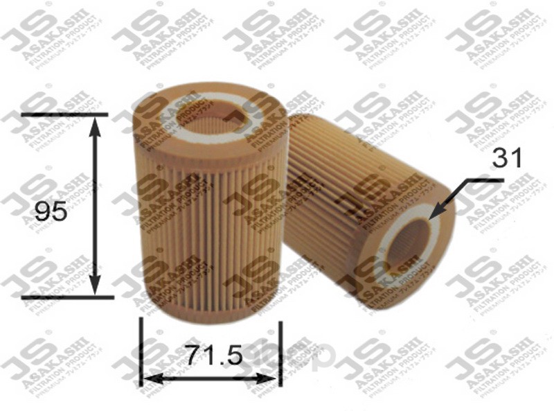 фото Фильтр масляный двигателя js asakashi oe0054