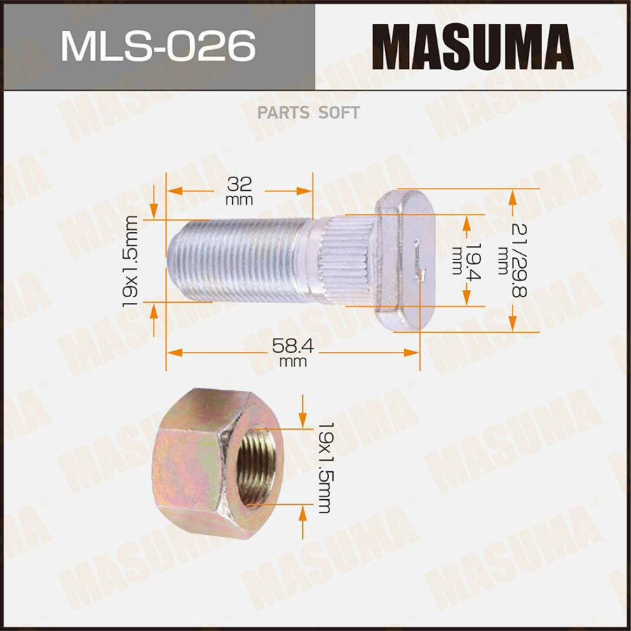 

Шпилька Для Грузовика Masuma Canter Front/L