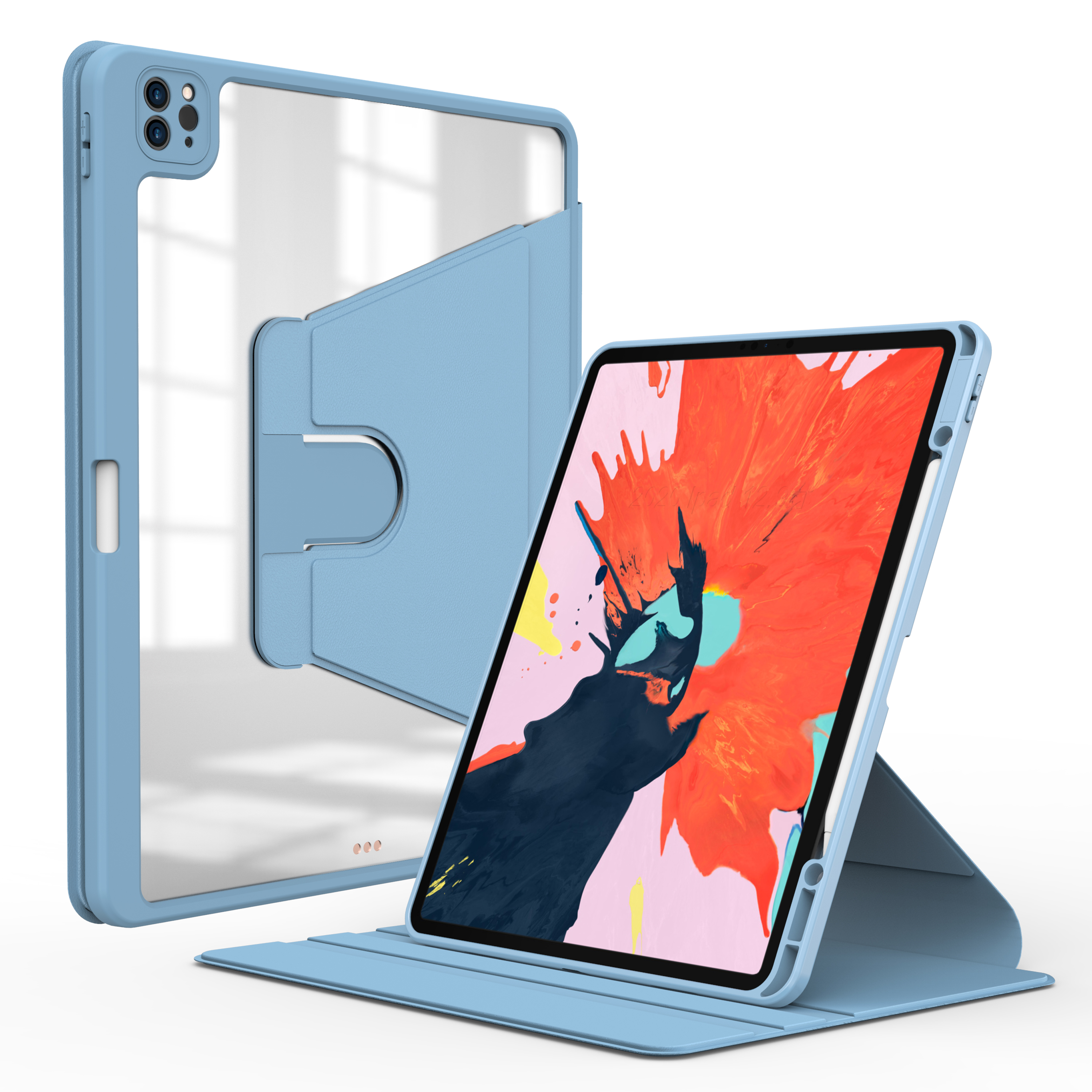 Чехол для планшета WiWU Waltz Rotative iPad Case для Apple iPad 10.2inch 2020 Light Blue