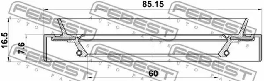 

FEBECT 95HDW62850816X Сальник PIASY TOYOTA LAND CRUISER 4,2TD 24V 95-