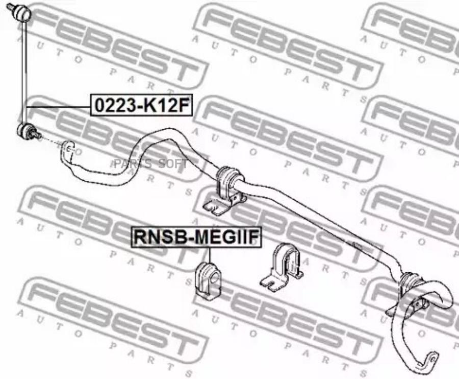 

FEBECT RNSB-MEGIIF Втулка стабилизатора RENAULT MEGANE II внут.18.5mm