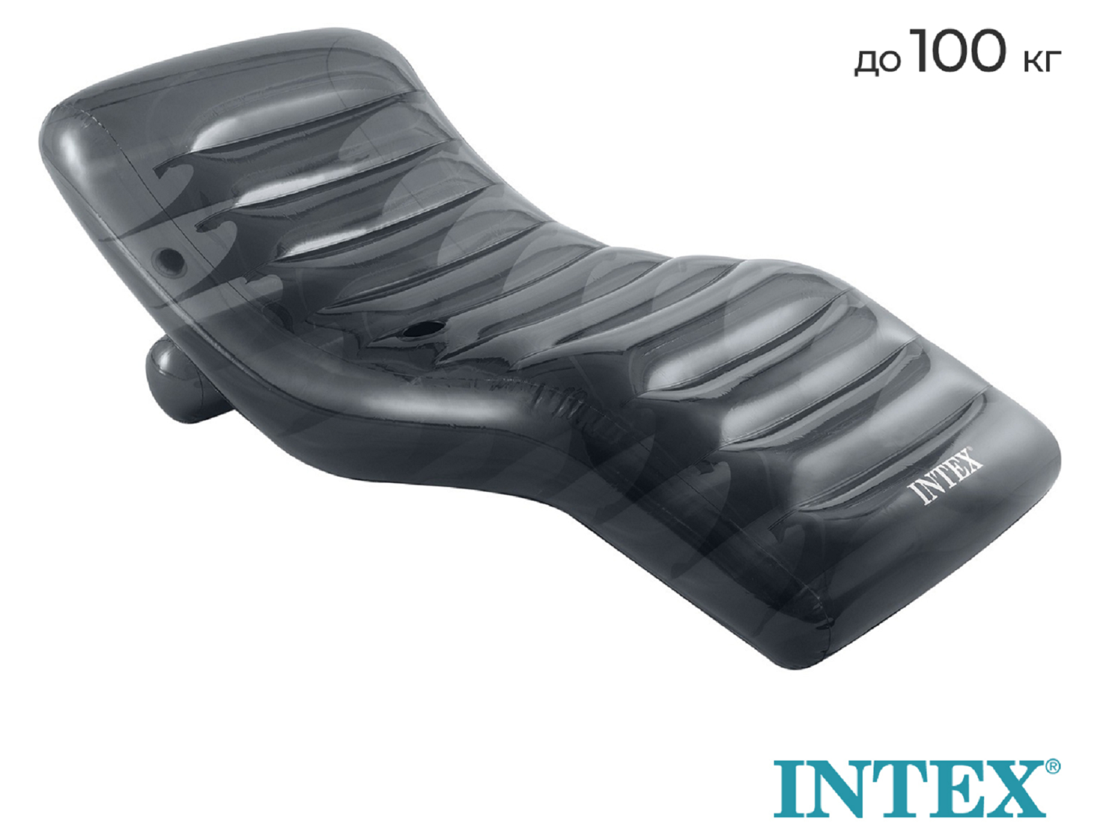 

Кресло-шезлонг для плавания Intex Cool Grey Lounge 99 х 191 см, Черный, 56875