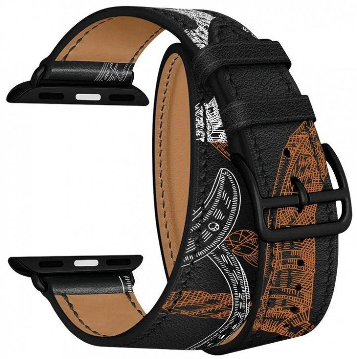 Ремешок Lyambda для Apple Watch 38/40mm MERIDIANA Black/White rope